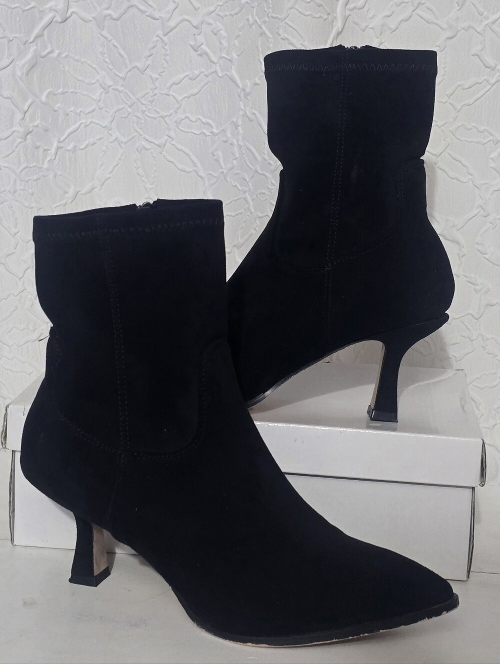 Catherine Malandrino Dnonito Black Ankle Size 9 Heeled Bootie pointed toe